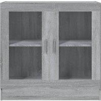 Berkfield Home Vitrine Cabinet Grey Sonoma 82.5x30.5x80 cm Engineered Wood