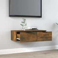 Berkfield Home Wall Cabinet Smoked Oak 68x30x20 cm Engineered Wood in Brown | Size: 68 x 30 x 20 cm