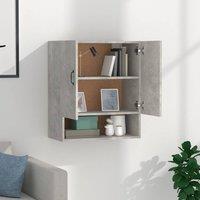 Berkfield Home Wall Cabinet Concrete Grey 60x31x70 cm Engineered Wood | Size: 60 x 31 x 70 cm