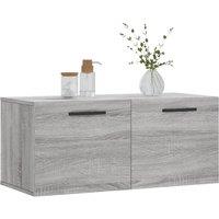 Berkfield Home Wall Cabinet Grey Sonoma 80x36.5x35 cm Engineered Wood