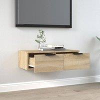 Berkfield Home Wall Cabinet Sonoma Oak 68x30x20 cm Engineered Wood in Light Brown | Size: 68 x 30 x 20 cm