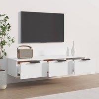 Berkfield Home Wall Cabinet White 102x30x20 cm Engineered Wood | Size: 102 x 30 x 20 cm