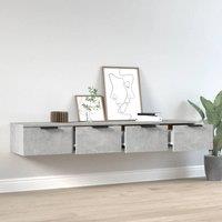 Berkfield Home Wall Cabinets 2 pcs Concrete Grey 68x30x20 cm Engineered Wood | Size: 68 x 30 x 20 cm