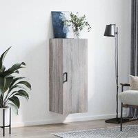 Berkfield Home Wall Mounted Cabinet Grey Sonoma 34.5x34x90 cm