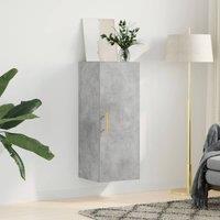 Berkfield Home Wall Mounted Cabinet Concrete Grey 34.5x34x90 cm