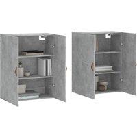 Berkfield Home Wall Mounted Cabinets 2 pcs Concrete Grey 69.5x34x90 cm