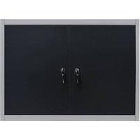Berkfield Home Wall Mounted Tool Cabinet Industrial Style Metal Grey & Black