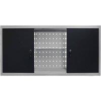 Berkfield Home Wall Mounted Tool Cabinet Industrial Style Metal Grey & Black