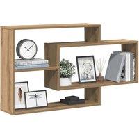 Berkfield Home Wall Shelf Artisan Oak 104x20x58.5 cm Engineered Wood in Brown