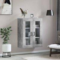 Berkfield Home Wall Mounted Cabinet Concrete Grey 69.5x34x90 cm