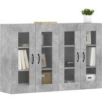 Berkfield Home Wall Mounted Cabinets 2 pcs Concrete Grey Engineered Wood