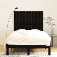 Berkfield Home Wall Headboard Black 127.5x3x110 cm Solid Wood Pine