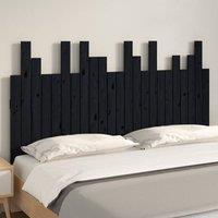 Berkfield Home Wall Headboard Black 146.5x3x80 cm Solid Wood Pine