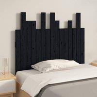 Berkfield Home Wall Headboard Black 95.5x3x80 cm Solid Wood Pine