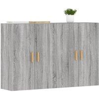 Berkfield Home Wall Mounted Cabinets 2 pcs Grey Sonoma Engineered Wood