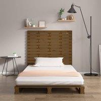 Berkfield Home Wall Headboard Honey Brown 146x3x91.5 cm Solid Wood Pine