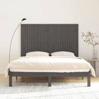 Berkfield Home Wall Headboard Grey 166x3x110 cm Solid Wood Pine | Size: 166 x 3 x 110 cm