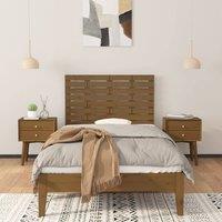 Berkfield Home Wall Headboard Honey Brown 81x3x63 cm Solid Wood Pine | Size: 81 x 3 x 63 cm