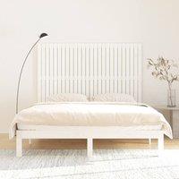 Berkfield Home Wall Headboard White 166x3x110 cm Solid Wood Pine | Size: 166 x 3 x 110 cm