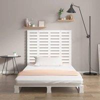 Berkfield Home Wall Headboard White 126x3x91.5 cm Solid Wood Pine
