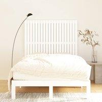 Berkfield Home Wall Headboard White 127.5x3x110 cm Solid Wood Pine