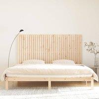 Berkfield Home Wall Headboard 204x3x110 cm Solid Wood Pine in Light Tan | Size: 204 x 3 x 110 cm