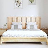 Berkfield Home Wall Headboard 166x3x60 cm Solid Wood Pine in Light Brown | Size: 166 x 3 x 60 cm