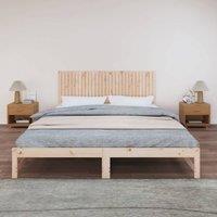 Berkfield Home Wall Headboard 185x3x60 cm Solid Wood Pine in Light Tan | Size: 185 x 3 x 60 cm