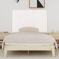 Berkfield Home Wall Headboard White 140x3x90 cm Solid Wood Pine | Size: 140 x 3 x 90 cm