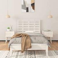 Berkfield Home Wall Headboard White 96x3x63 cm Solid Wood Pine | Size: 96 x 3 x 63 cm