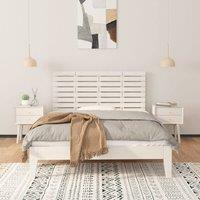Berkfield Home Wall Headboard White 146x3x63 cm Solid Wood Pine | Size: 146 x 3 x 63 cm