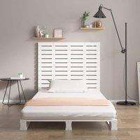 Berkfield Home Wall Headboard White 96x3x91.5 cm Solid Wood Pine