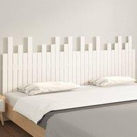 Berkfield Home Wall Headboard White 204x3x80 cm Solid Wood Pine | Size: 204 x 3 x 80 cm