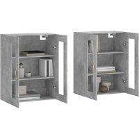 Berkfield Home Wall Mounted Cabinets 2 pcs Concrete Grey Engineered Wood