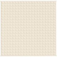 Berkfield Home Weighted Blanket Light Cream 200x200 cm 9 kg Fabric