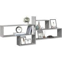 Berkfield Home Wall Shelf Concrete Grey 167.5x18x68 cm Engineered Wood