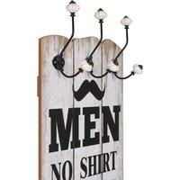 Berkfield Home Wall-mounted Coat Rack with 6 Hooks 120x40 cm MEN