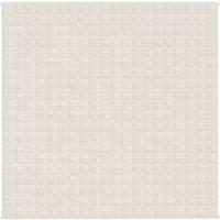 Berkfield Home Weighted Blanket Light Cream 200x200 cm 13 kg Fabric