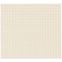 Berkfield Home Weighted Blanket Light Cream 200x230 cm 9 kg Fabric