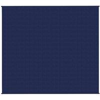 Berkfield Home Weighted Blanket Blue 200x225 cm 13 kg Fabric in Navy