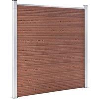 Berkfield Home WPC Fence Set 5 Square + 1 Slanted 965x186 cm Brown