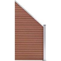 Berkfield Home WPC Fence Set 1 Square + 1 Slanted 273x186 cm Brown