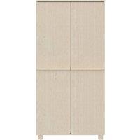 Berkfield Home Wardrobe HAMAR Honey Brown 89x50x180 cm Solid Wood Pine in Light Beige | Size: 89 x 50 x 180 cm