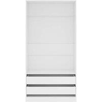Berkfield Home Wardrobe White 100x50x200 cm Engineered Wood | Size: 100 x 50 x 200 cm