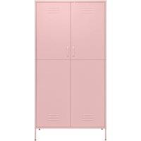 Berkfield Home Wardrobe Pink 90x50x180 cm Steel | Size: 90 x 50 x 180 cm