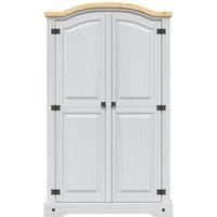 Berkfield Home Wardrobe Mexican Pine Corona Range 2 Doors White