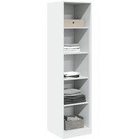 Berkfield Home Wardrobe White 50x50x200 cm Engineered Wood | Size: 50 x 50 x 200 cm