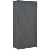 Berkfield Home Wardrobe Grey 79x40x170 cm Fabric | Size: 79 x 40 x 170 cm