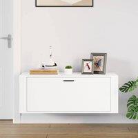 Berkfield Home Wall Shoe Cabinet White 100x35x38 cm Engineered Wood | Size: 100 x 35 x 38 cm