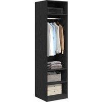 Berkfield Home Wardrobe with Shelf Black oak 50 x 50 x 200 cm Engineered wood